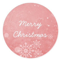 Rote Schneeflocken-Wirbel Aufkleber für Feiertage