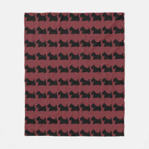 Rote schottische Terrier-Fleece-Decke Fleecedecke
