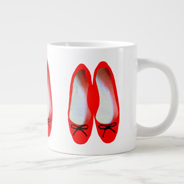 Rote Schuhe Jumbo-Tasse (Rechts)