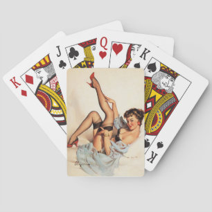 Rote Schuhe Pin-up Spielkarten