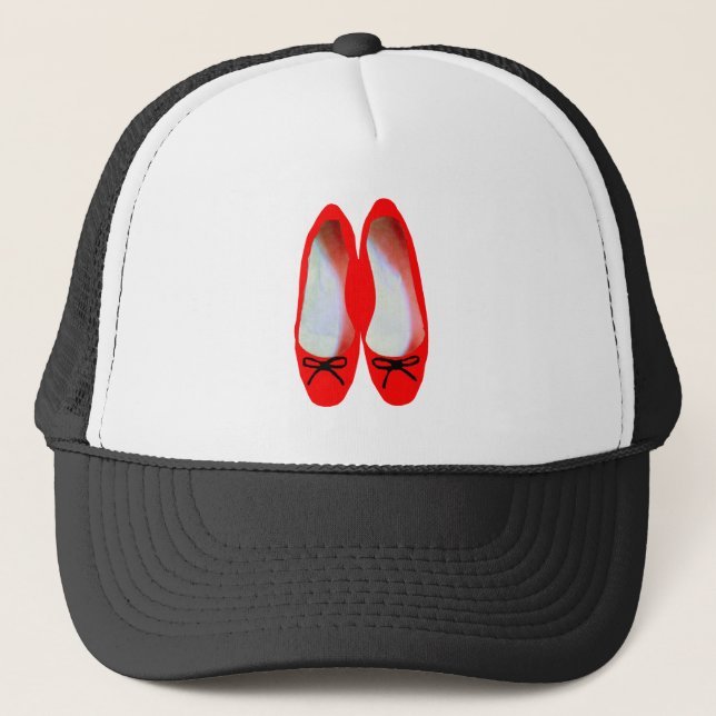 rote Schuhe Truckerkappe (Vorderseite)