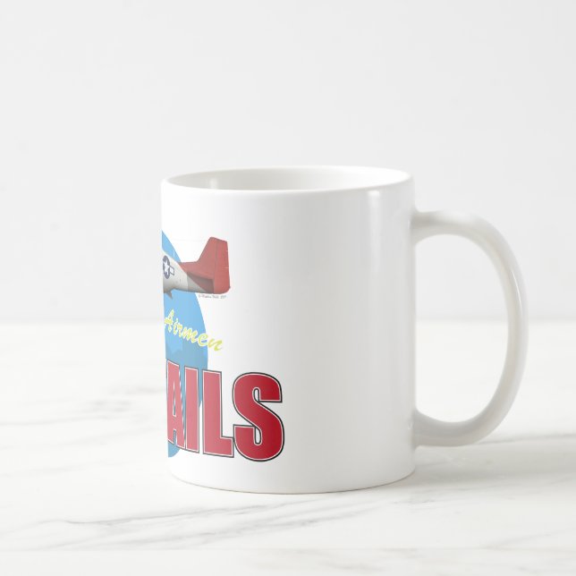 Rote Schwänze Tuskegee Flieger mit P-51 Tasse (Rechts)