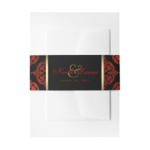 Rote Schwarz Gold Hochzeit
