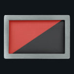 rote schwarze Anarchieflagge Rechteckige Gürtelschnalle<br><div class="desc">rote schwarze Anarchieflagge</div>