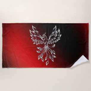 Rote schwarze Asche und Phoenix Strandtuch