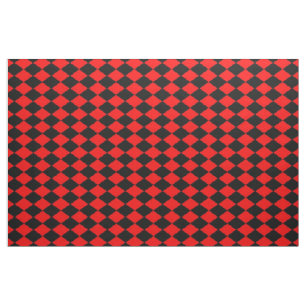 Rote schwarze Diamanten Stoff