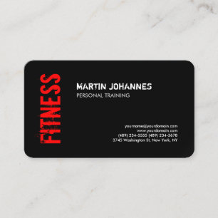 Rote Schwarze Fitness Personal Trainer Visitenkart Visitenkarte