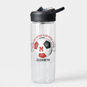 Rote schwarze Fußballmannschaft farbenfrohe Jugend Trinkflasche