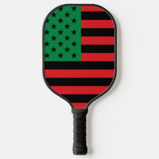 Rote Schwarze Grüne Afroamerikanische Flagge Pickleball Schläger
