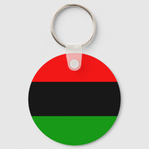 Rote, schwarze, grüne panafrikanische Flagge Schlüsselanhänger