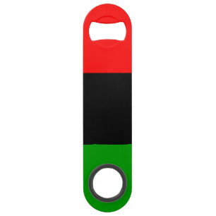 Rote, schwarze, grüne panafrikanische Flagge Speed Flaschenöffner