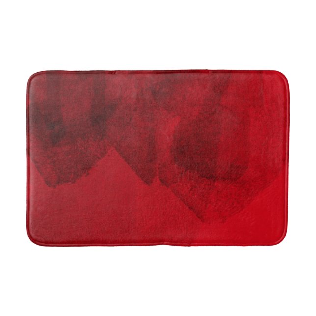 Rote schwarze Liebe abstrakte moderne Malkunst Badematte (Vorderseite)