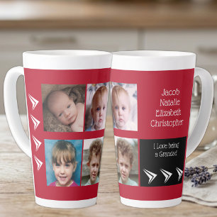 Rote schwarze Liebe als Großmutter mit Fotos Milchtasse