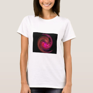 ROTE SCHWARZE ROSA HELLE TURBULENZ, Fraktal-Kunst T-Shirt