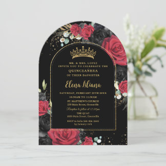 Rote schwarze Rose Blumenkohlrübe Süße 16 Arche Einladung