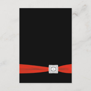 Rote schwarze RSVP-Karte RSVP Karte