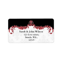 rote schwarze Rücksendeadresse