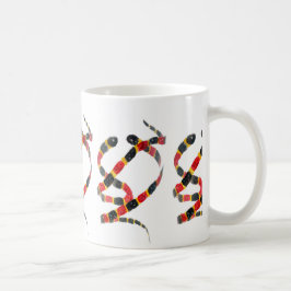 Rote Schwarze Schlange Kunst Tasse