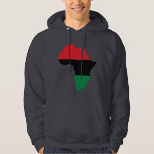 Rote, schwarze u. grüne Afrika-Flagge Hoodie