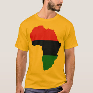 Rote, schwarze u. grüne Afrika-Flagge T-Shirt