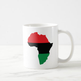 Rote, schwarze u. grüne Afrika-Flagge Tasse