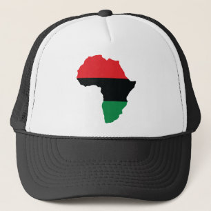 Rote, schwarze u. grüne Afrika-Flagge Truckerkappe
