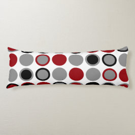 Rote, schwarze und graue Kreise Seitenschläferkissen