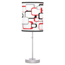 Rote, schwarze und graue Retro-Quadrate