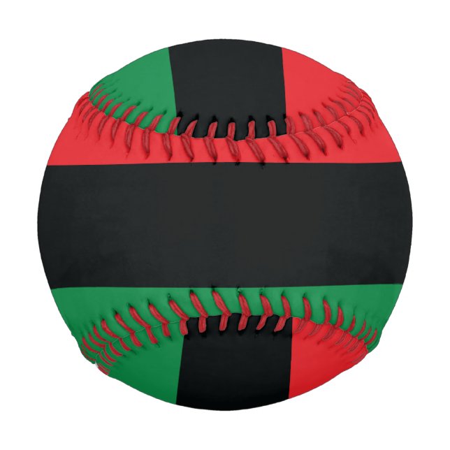 Rote, Schwarze und Grüne Flagge Baseball (Vorderseite)