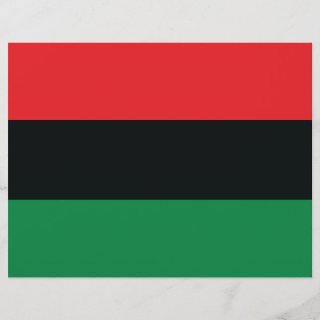 Rote, Schwarze und Grüne Flagge Flyer (Vorne)