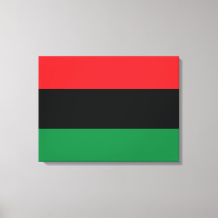 Rote, schwarze und grüne Flagge Leinwanddruck