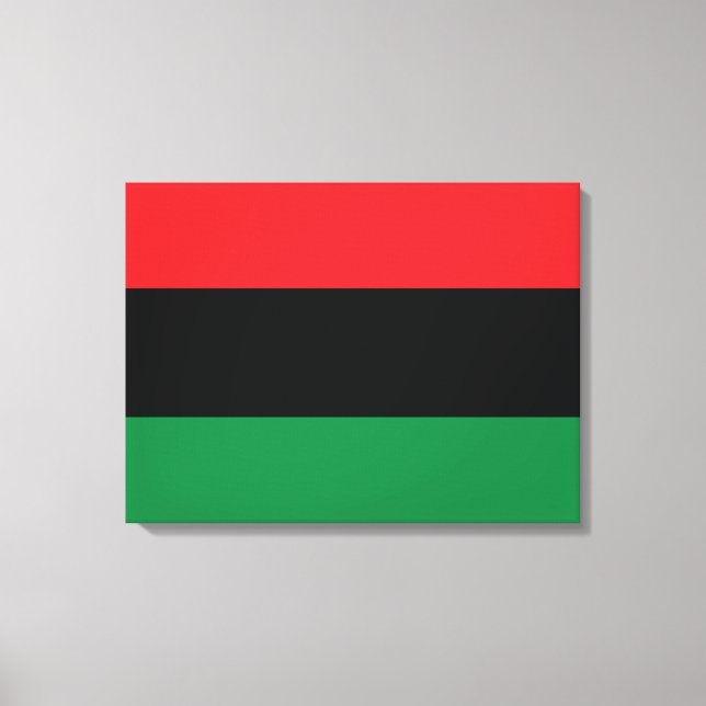 Rote, Schwarze und Grüne Flagge Leinwanddruck (Vorderseite)