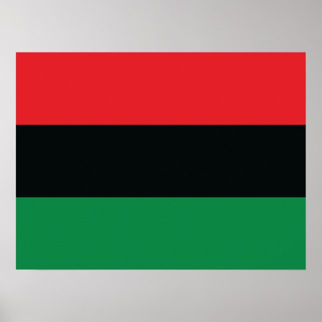 Rote, Schwarze und Grüne Flagge Poster (Vorne)
