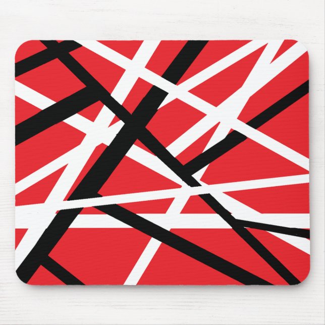 rote, schwarze und weiße Grafik Mousepad (Vorne)