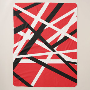 rote, schwarze und weiße Grafik Sherpadecke