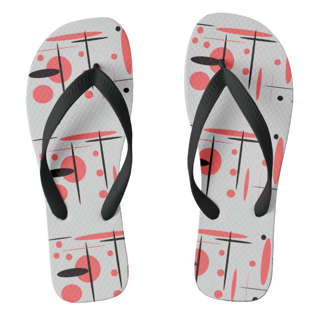 Rote, schwarze und weiße Sommerflips Flip Flops (Fußbett)