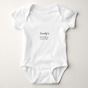 Rote schwarze Wassermelone Geburtstag Name Datum T Baby Strampler