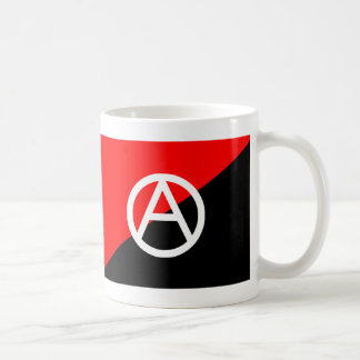 Rote Schwarzweiss-Anarchisten-Flaggen-Anarchie Kaffeetasse