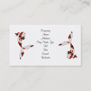 Rote, Schwarzweiss-Koi Visitenkarten Visitenkarte