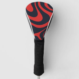 Rote Schwünge, fett, dynamisch, abstrakt - Golf Dr Headcover