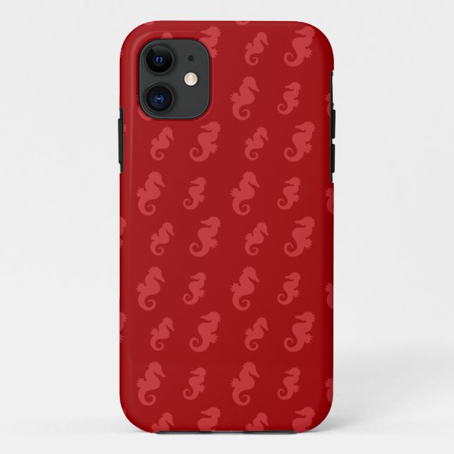 Rote Seepferde Case-Mate iPhone Hülle (Rückseite)