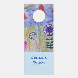 Rote Segel und Blume Türanhänger