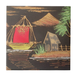 Rote Segelboote Landschaft Ölgemälde Kunst drucken Fliese