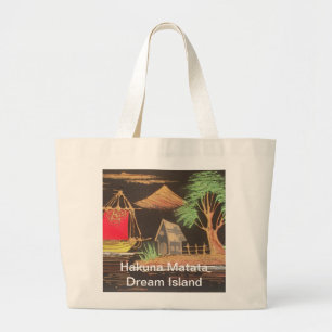 Rote Segelboote Landschaft Ölgemälde Kunst drucken Jumbo Stoffbeutel