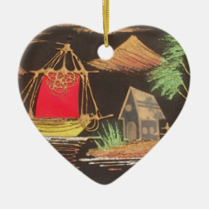 Rote Segelboote Landschaft Ölgemälde Kunst drucken Keramikornament