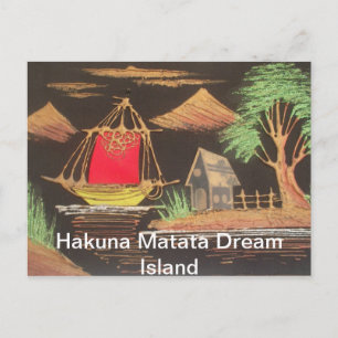 Rote Segelboote Landschaft Ölgemälde Kunst drucken Postkarte