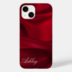 Rote Seide Satin Illusion iPhone Case