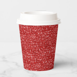 ROTE SEQUINS-PAPIER-PARTY-CUPS PAPPBECHER