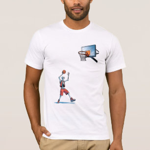 Rote Shorts Skelett Dunk T-Shirt