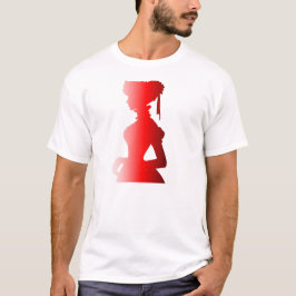 Rote Silhouette 1800 Mode England Frau 1 T-Shirt